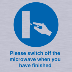 Please switch off the microwave when you have finished